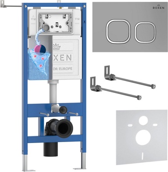 Комплект 4 в1 инсталляции для подвесного унитаза Roxen StounFix Dual Fresh 832071 - фото