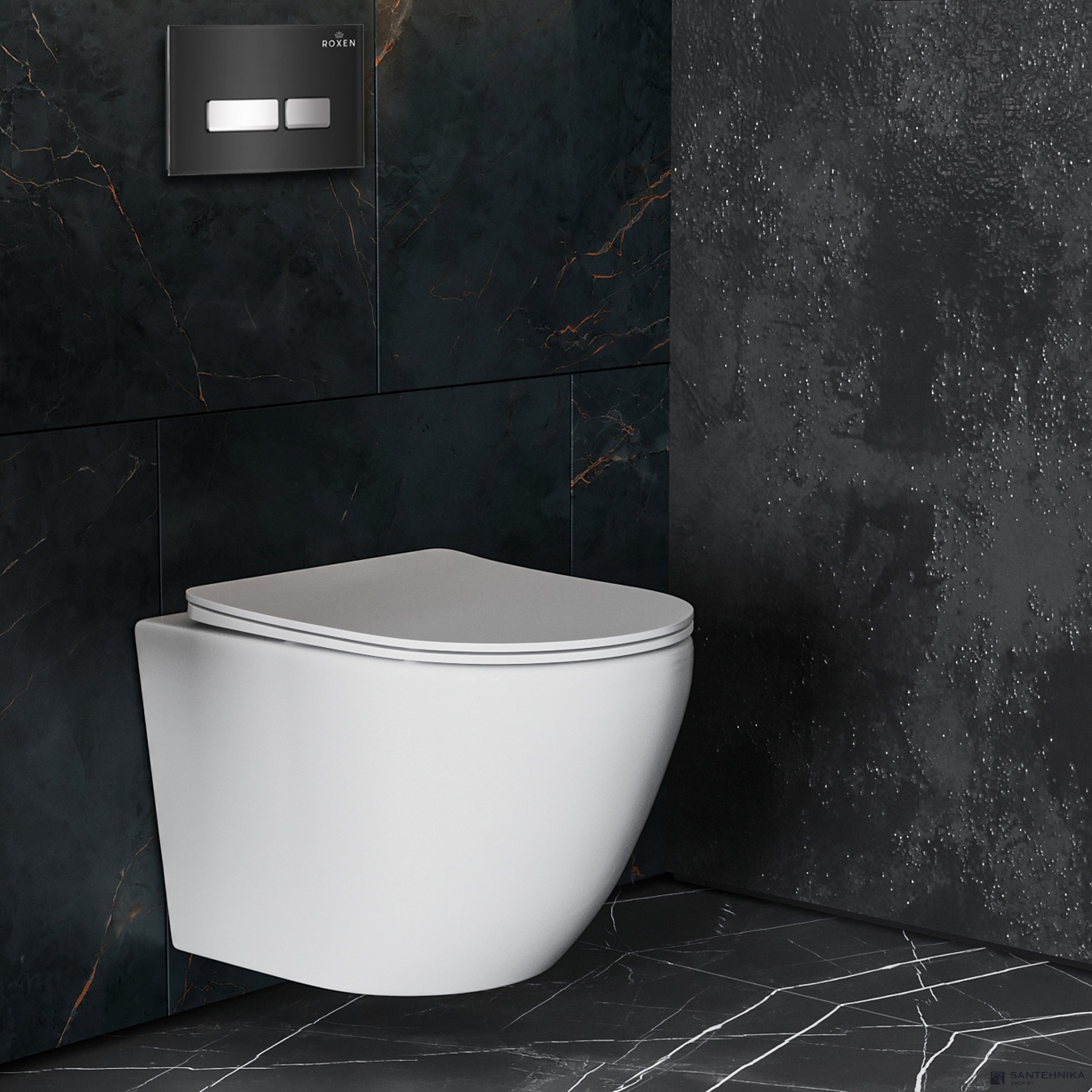 Комплект 4 в1 инсталляции для подвесного унитаза Roxen StounFix Dual Fresh 873337
