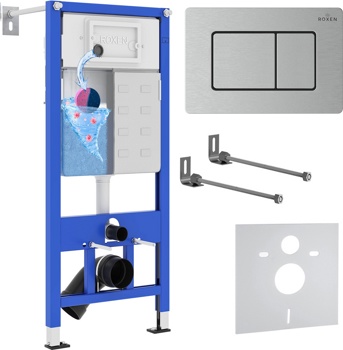 Комплект 4 в1 инсталляции для подвесного унитаза Roxen StounFix Dual Fresh 968406 - фото