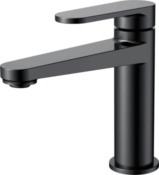 Смеситель для умывальника AQUAme Novara AQM6910MB, черный - фото