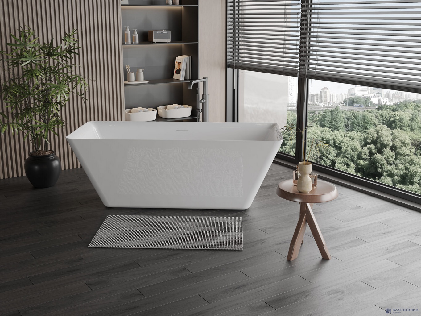 Акриловая отдельностоящая ванна AQUAme AQM3502GW, белый 170х80 см 