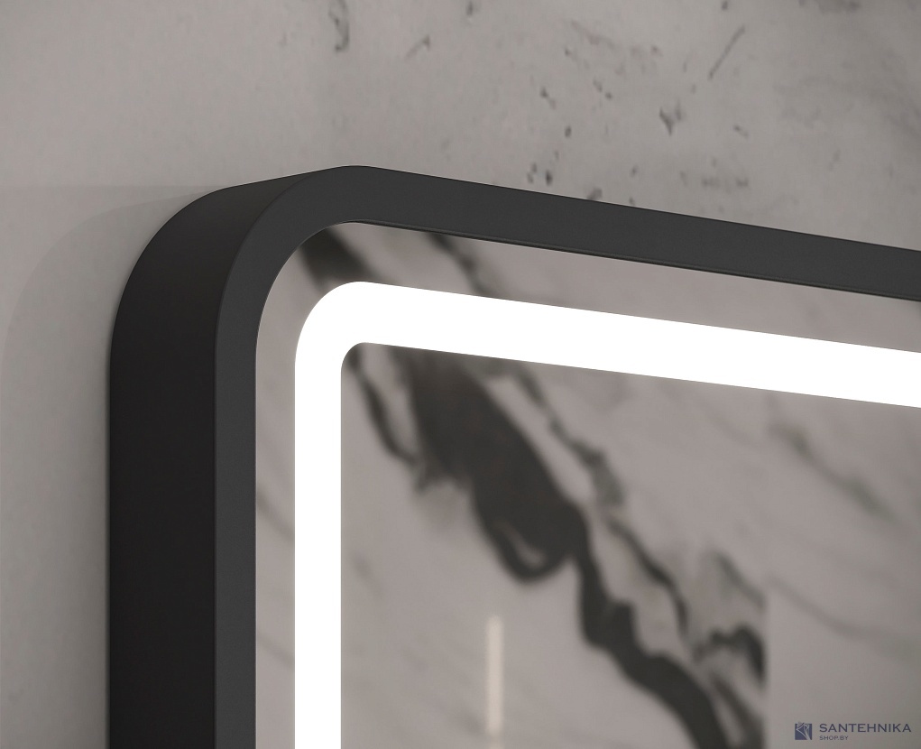 Зеркало Equil Stoune 50х90, черный