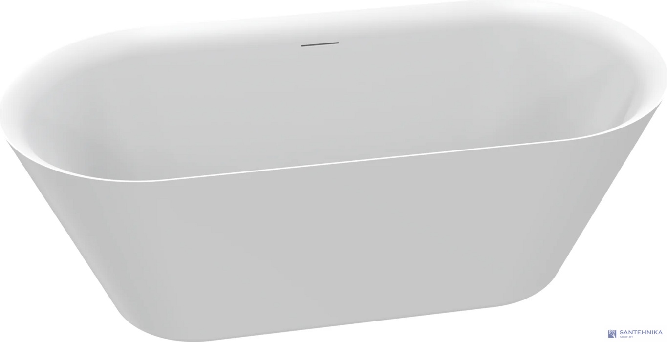 Акриловая отдельностоящая ванна AQUAme AQM3501MW, белый мат 170х75 см 