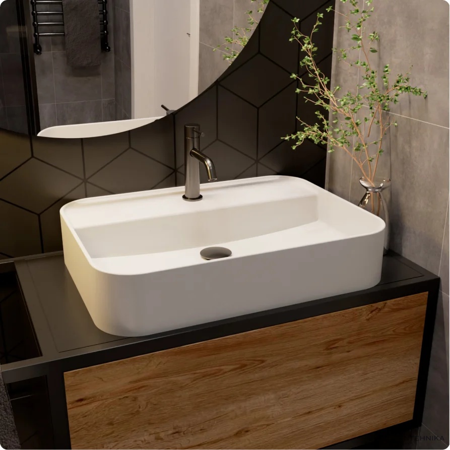 Смеситель для умывальника AQUAme Siena AQM6210GM, графит