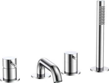 Смеситель на борт ванны AQUAme Siena AQM6219CR, хром - фото