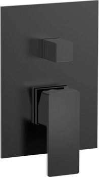 Смеситель на 2 канала скрытого монтажа AQUAme Savona AQM8808MB, черный - фото