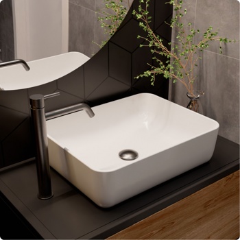 Смеситель для умывальника высокий AQUAme Siena AQM6214GM, графит - фото2