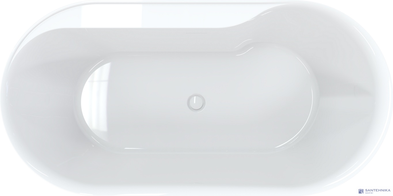 Акриловая отдельностоящая ванна AQUAme AQM3505GW-L, белый 180х85 см 