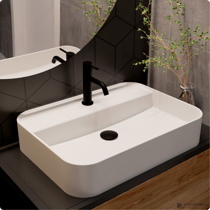 Смеситель для умывальника AQUAme Siena AQM6210MB, черный