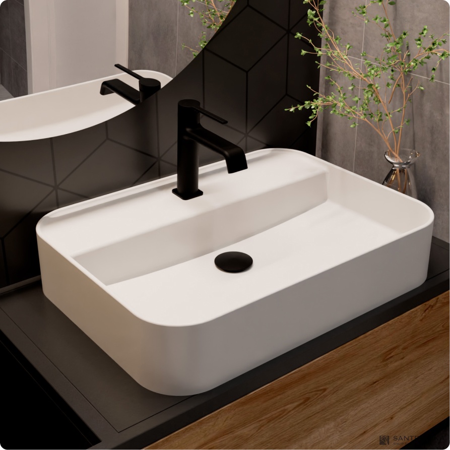 Смеситель для умывальника AQUAme Asti AQM6410MB, черный