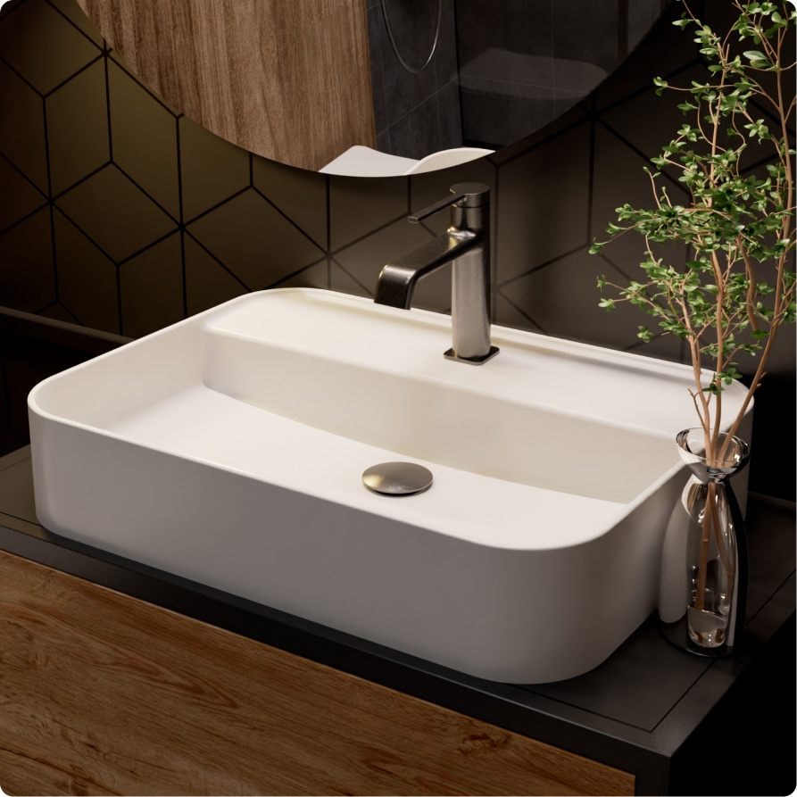 Смеситель для умывальника AQUAme Asti AQM6410GM, графит