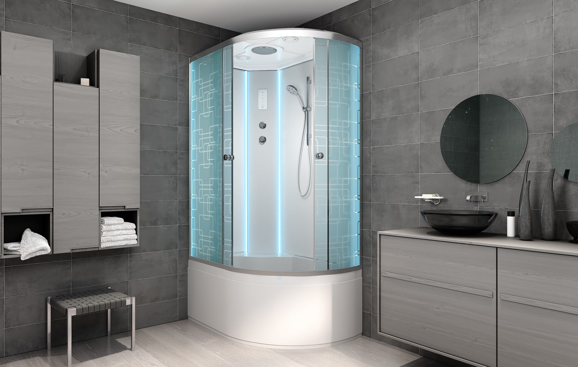 Душевая кабина AvaCan EM5012 L LED