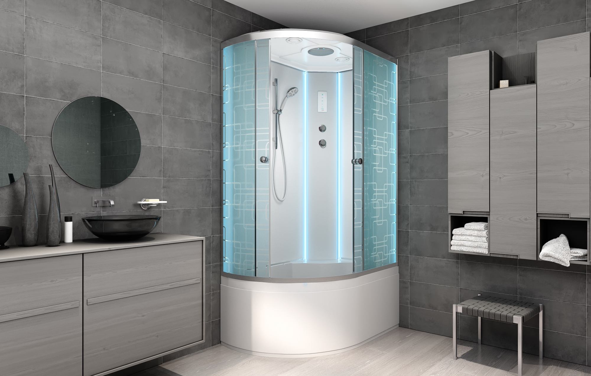 Душевая кабина AvaCan EM5012 R LED