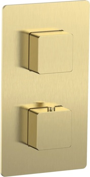 Термостат на 3 канала скрытого монтажа AQUAme Savona AQM8809BG, золото матовое - фото