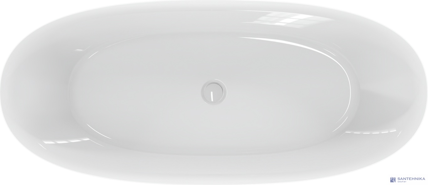 Акриловая отдельностоящая ванна AQUAme AQM3504GW, белый 170х75 см 