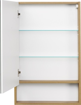 Зеркальный шкаф Aquaton Сканди 55 белый, дуб рустикальный 1A252102SDZ90 - фото2