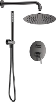 AQUAme Siena AQM8404GM Душевая система скрытого монтажа, графит - фото