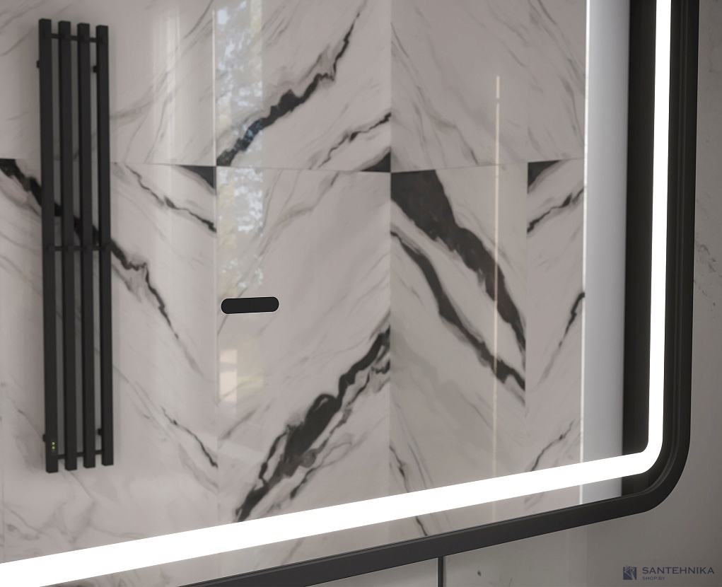 Зеркало Equil Stoune 50х90, черный