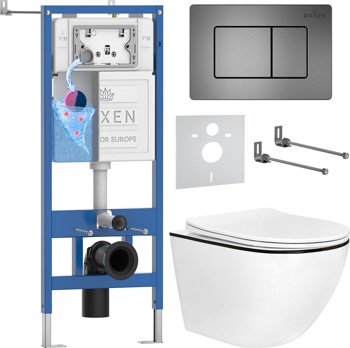 Комплект 6 в1 инсталляции и подвесного унитаза Roxen StounFix Dual Fresh 964862 - фото