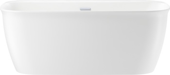 Отдельностоящая акриловая ванна Wellsee Brillant iCon 160x80, слив хром - фото2