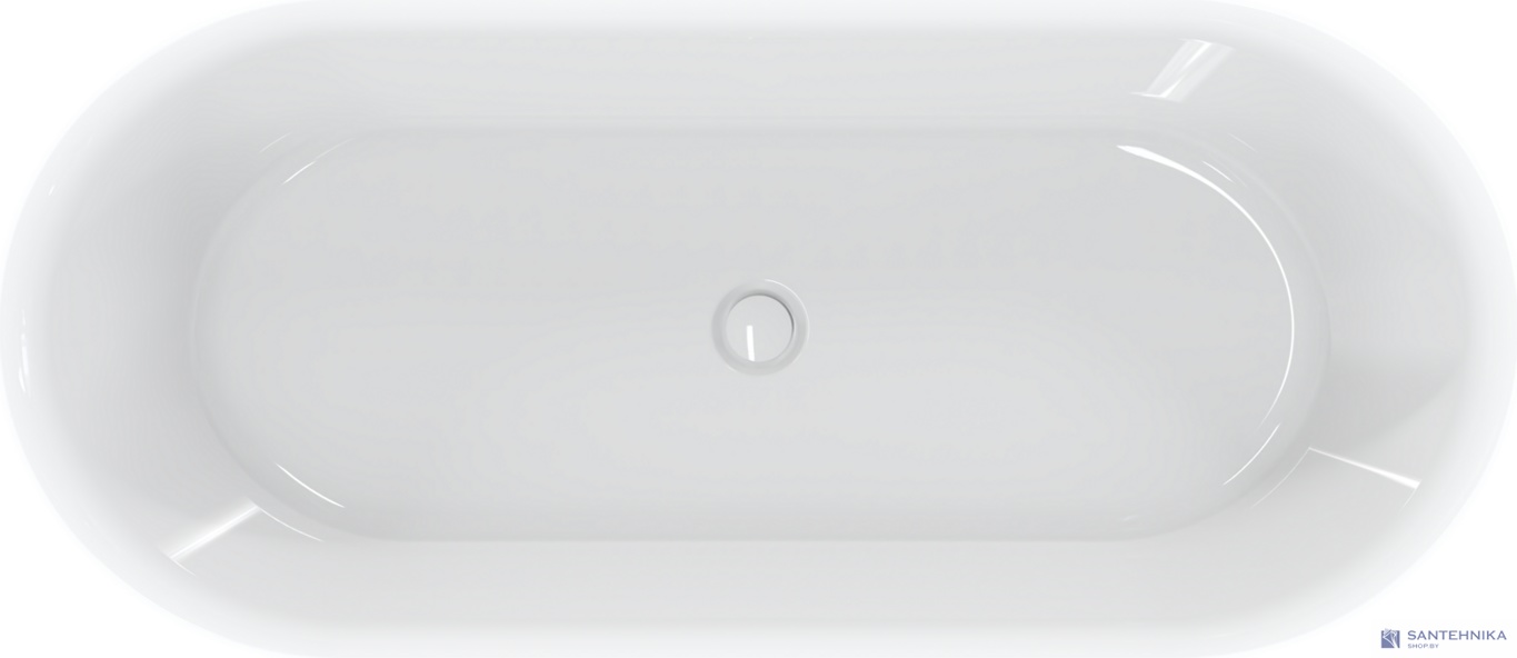 Акриловая отдельностоящая ванна AQUAme AQM3501GW, белый 170х75 см 