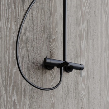 Душевая система для ванны AQUAme Siena AQM8011MB, черный - фото2