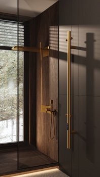 Полотенцесушитель электрический Boheme Uno 726-MG, золото матовый - фото2