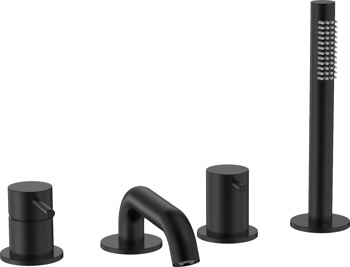 Смеситель на борт ванны AQUAme Siena AQM6219MB, черный - фото