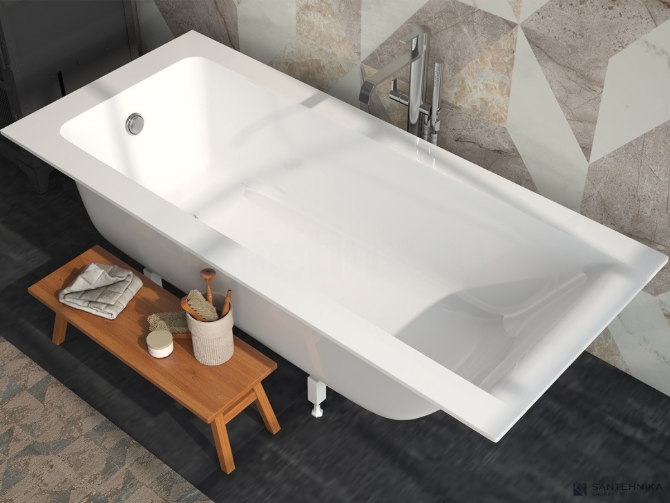 Ванна каменная Эстет Дельта 170В Slim 170x75, белый глянцевый