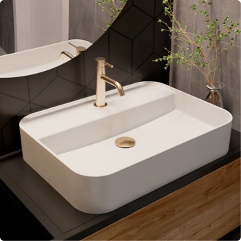 Смеситель для умывальника AQUAme Siena AQM6210BG, золото матовое - фото2