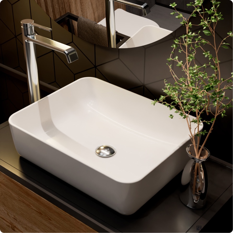 Смеситель для умывальника высокий AQUAme Asti AQM6414CR, хром