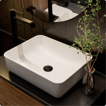 Смеситель для умывальника высокий AQUAme Asti AQM6414MB, черный - фото2