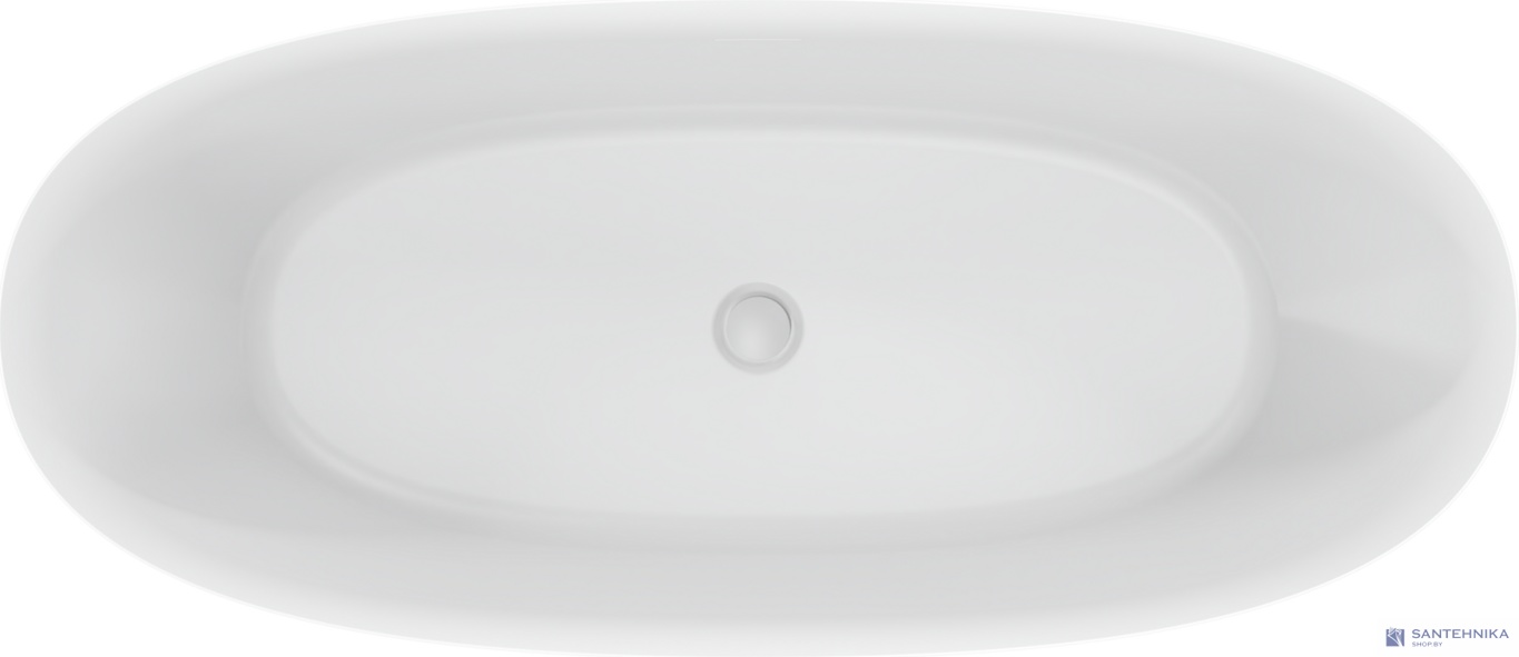 Акриловая отдельностоящая ванна AQUAme AQM3504MW, белый мат 170х75 см 