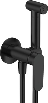 Гигиенический душ скрытого монтажа AQUAme Novara AQM6917MB, черный - фото