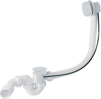 Сифон полуавтомат для ванн McAlpine HC31M-WH, белый - фото