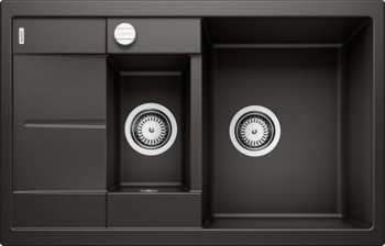 Кухонная мойка Blanco Metra 6 S Compact (черный, с клапаном-автоматом) - фото