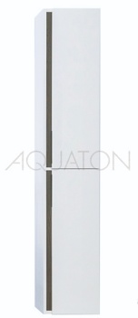 Шкаф-колонна Aquaton Рене белый, грецкий орех 1A222003NRC80 - фото