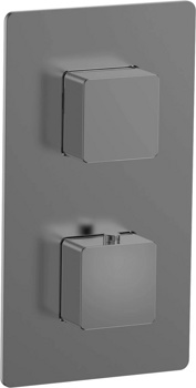 Термостат на 3 канала скрытого монтажа AQUAme Savona AQM8809GM, графит - фото