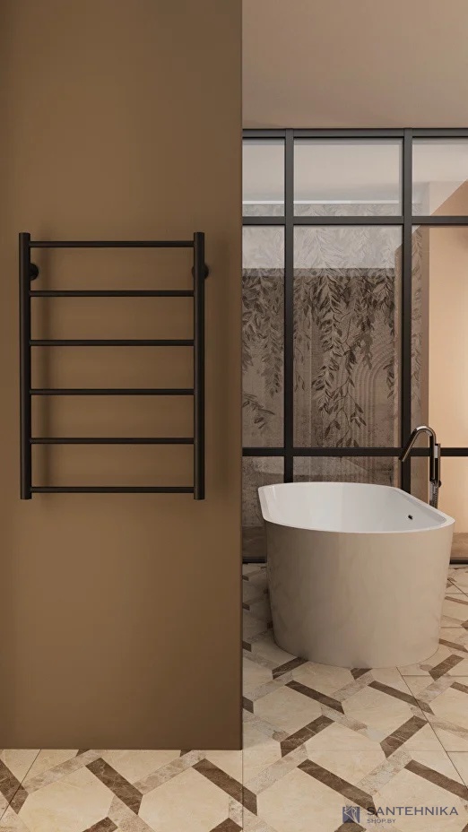 Полотенцесушитель Stinox Toscana Lite водяной 50x80, черный матовый