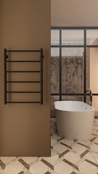 Полотенцесушитель Stinox Toscana Lite водяной 50x80, черный матовый - фото