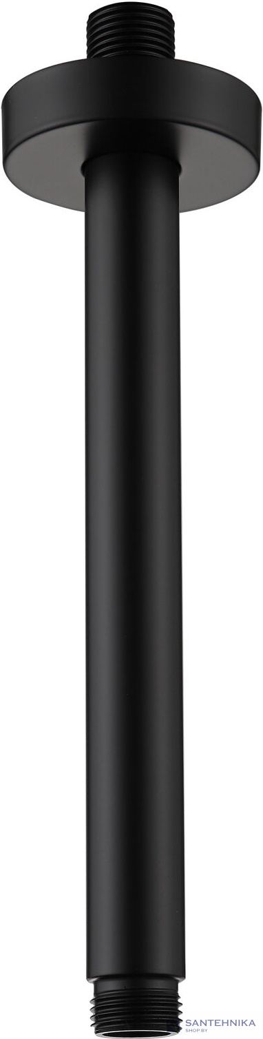 Душевой кронштейн 20 см AQUAme AQM8703MB, черный