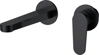 Смеситель для умывальника скрытого монтажа AQUAme Novara AQM6915MB, черный - фото