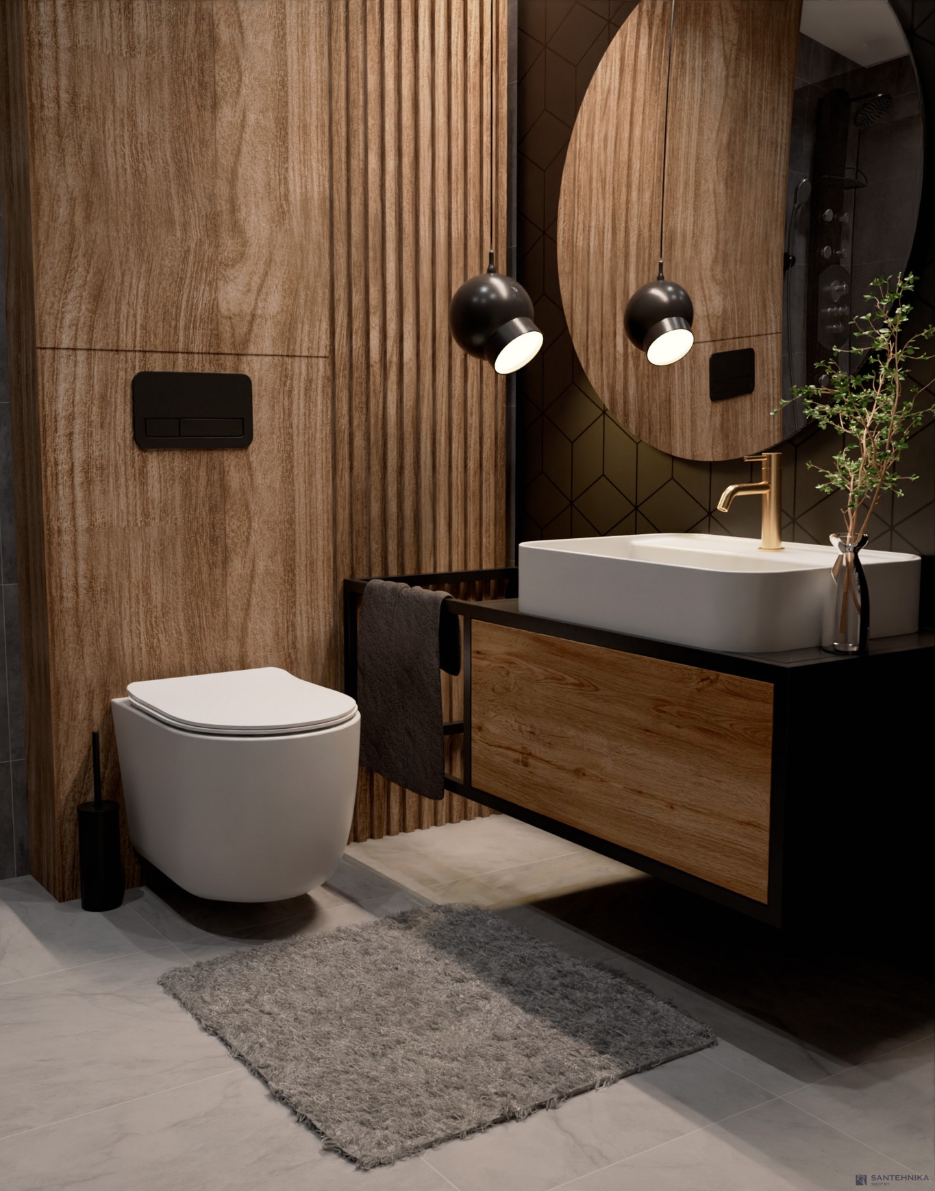 Смеситель для умывальника AQUAme Siena AQM6210GG, золото