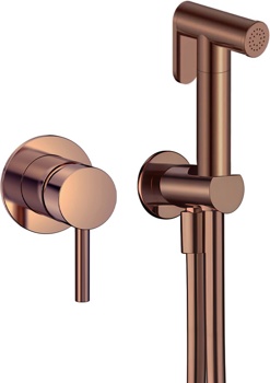 Гигиенический душ скрытого монтажа AQUAme Siena AQMS144BC, медь - фото