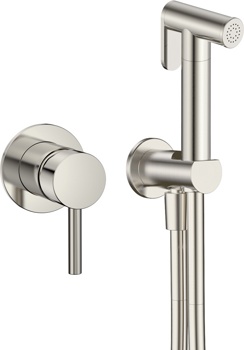 Гигиенический душ скрытого монтажа AQUAme Siena AQMS144BN, никель - фото