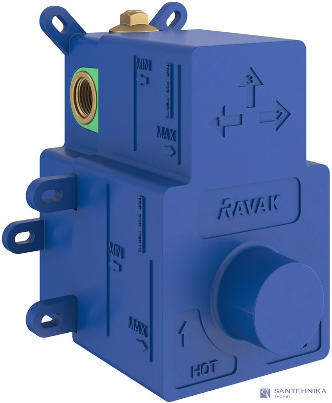 Корпус для смесителей скрытого монтажа Ravak R-box вертикальный O2/O3 RB 07E.50
