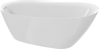 Акриловая отдельностоящая ванна AQUAme AQM3503GW, белый 170х75 см  - фото