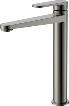 Смеситель для умывальника высокий AQUAme Novara AQM6914GM, графит - фото