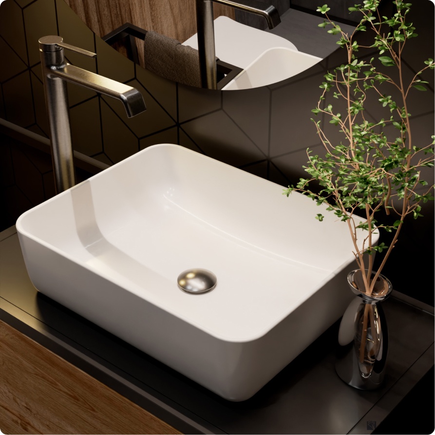 Смеситель для умывальника высокий AQUAme Asti AQM6414GM, графит