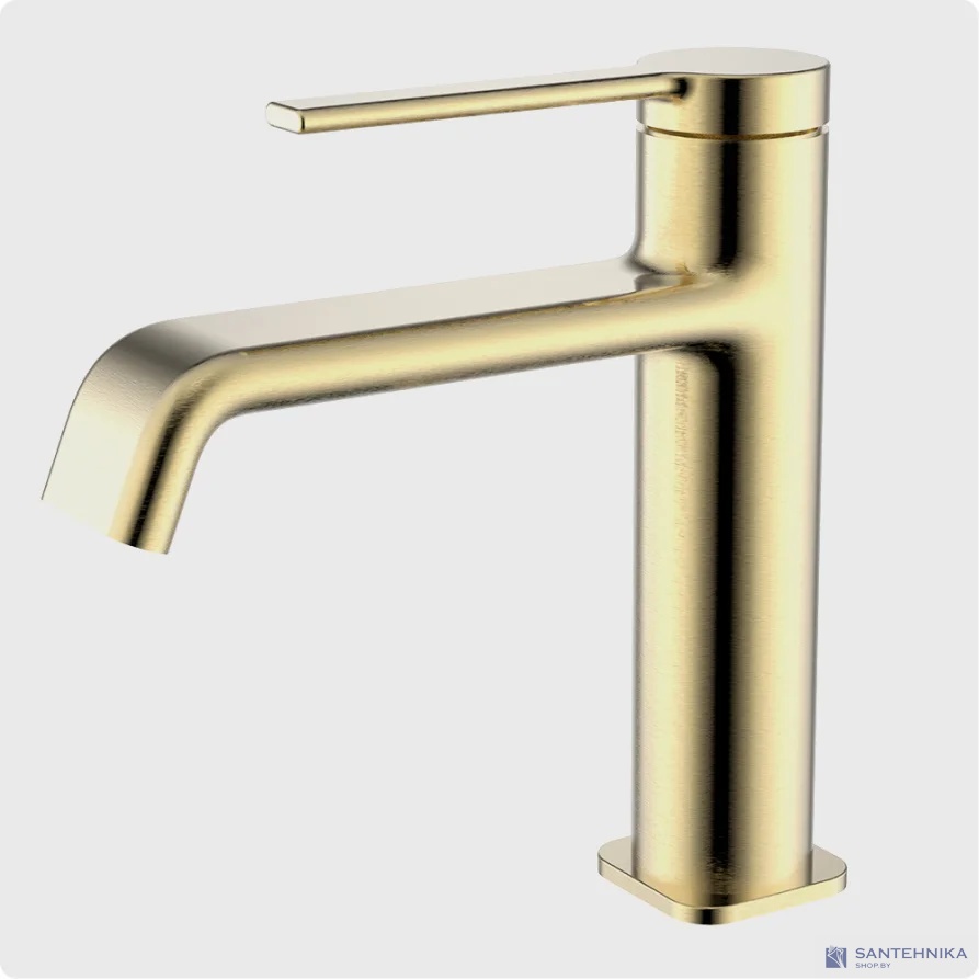 Смеситель для умывальника AQUAme Asti AQM6410BG, золото матовое